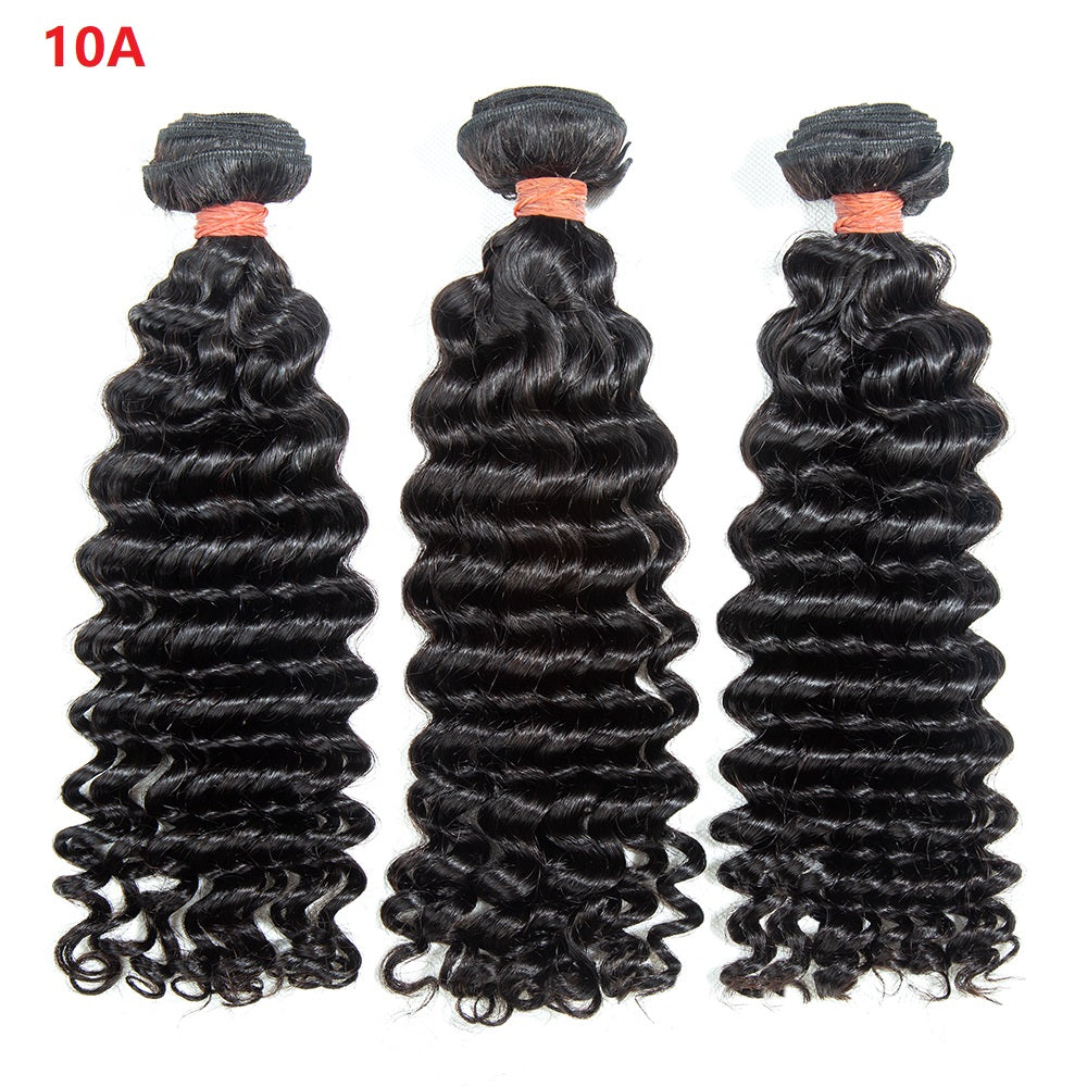 XBL HairMiss Flawless / Lovely / Pretty Soft And Full Deep Wave Hair 3 Bundles with 5x5 Lace Closure