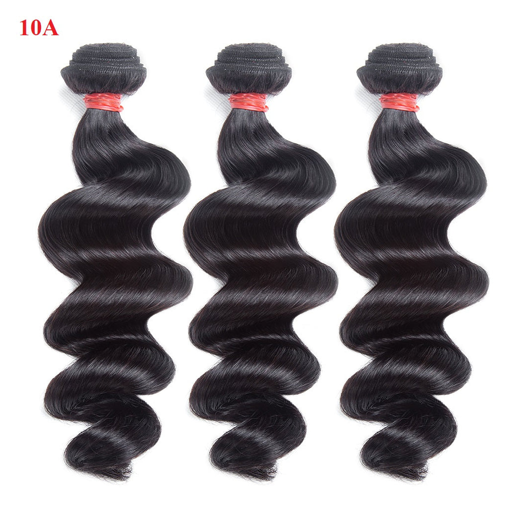 XBL Hair Miss Flawless / Lovely / Pretty Human Hair Bundles with 5x5 Closure Loose Wave