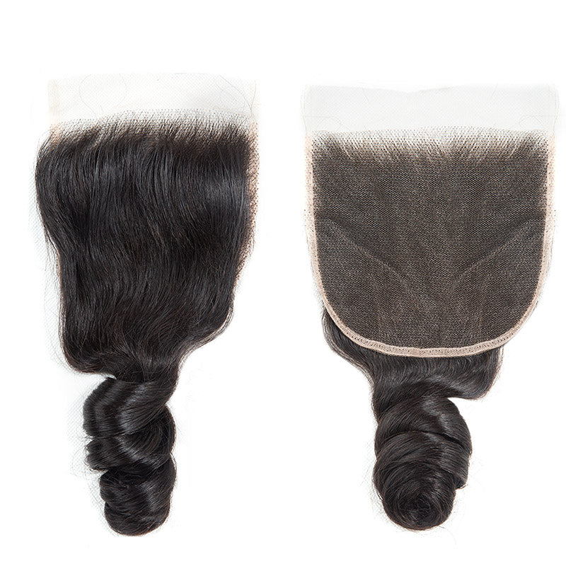 XBL Hair Miss Flawless / Lovely / Pretty Human Hair Bundles with 5x5 Closure Loose Wave