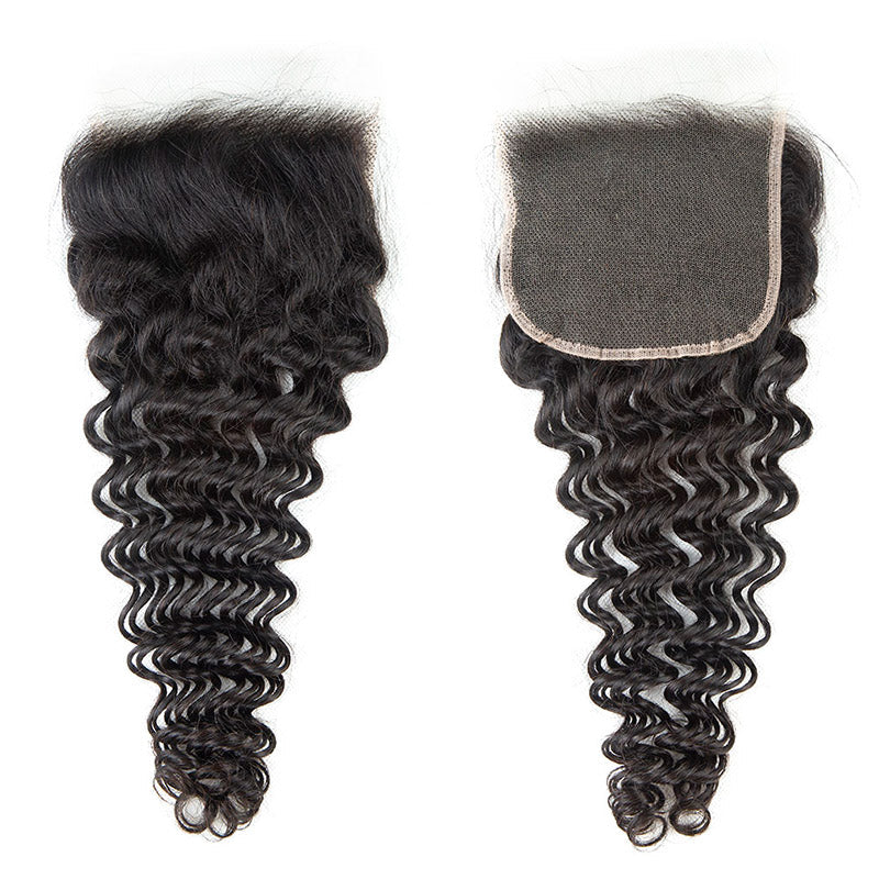 XBL HairMiss Flawless / Lovely / Pretty Soft And Full Deep Wave Hair 3 Bundles with 5x5 Lace Closure