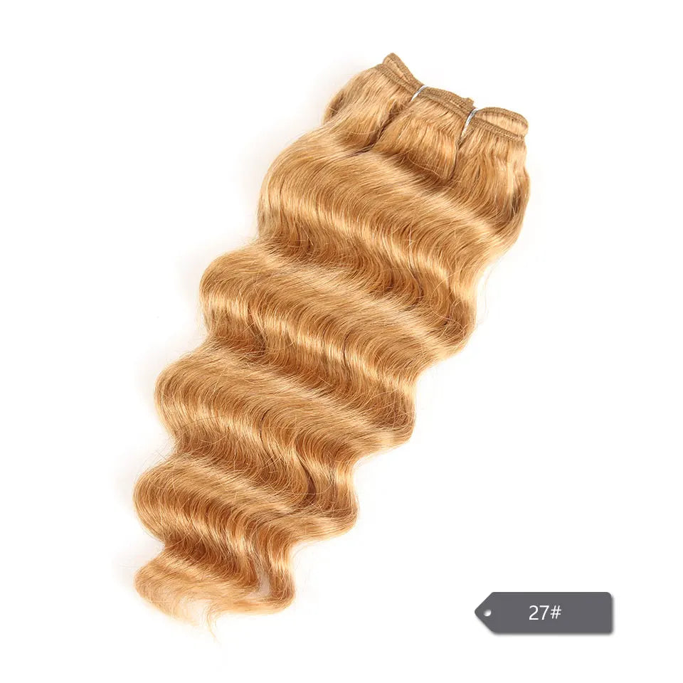 Sleek Brazilian Deep Wave Human Hair Weave Bundles Deal Nature Deep Wave Hair 1 Piece Only  27 99J Burgundy Remy Hair Extension