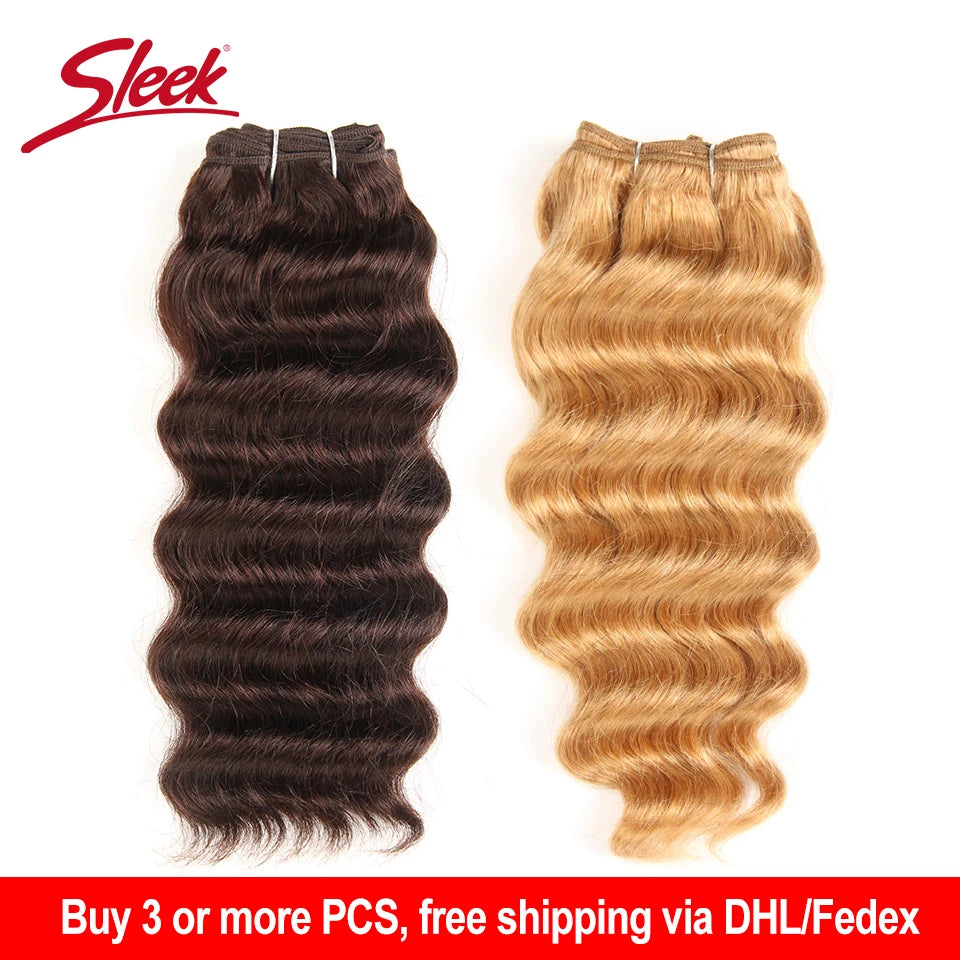 Sleek Brazilian Deep Wave Human Hair Weave Bundles Deal Nature Deep Wave Hair 1 Piece Only  27 99J Burgundy Remy Hair Extension