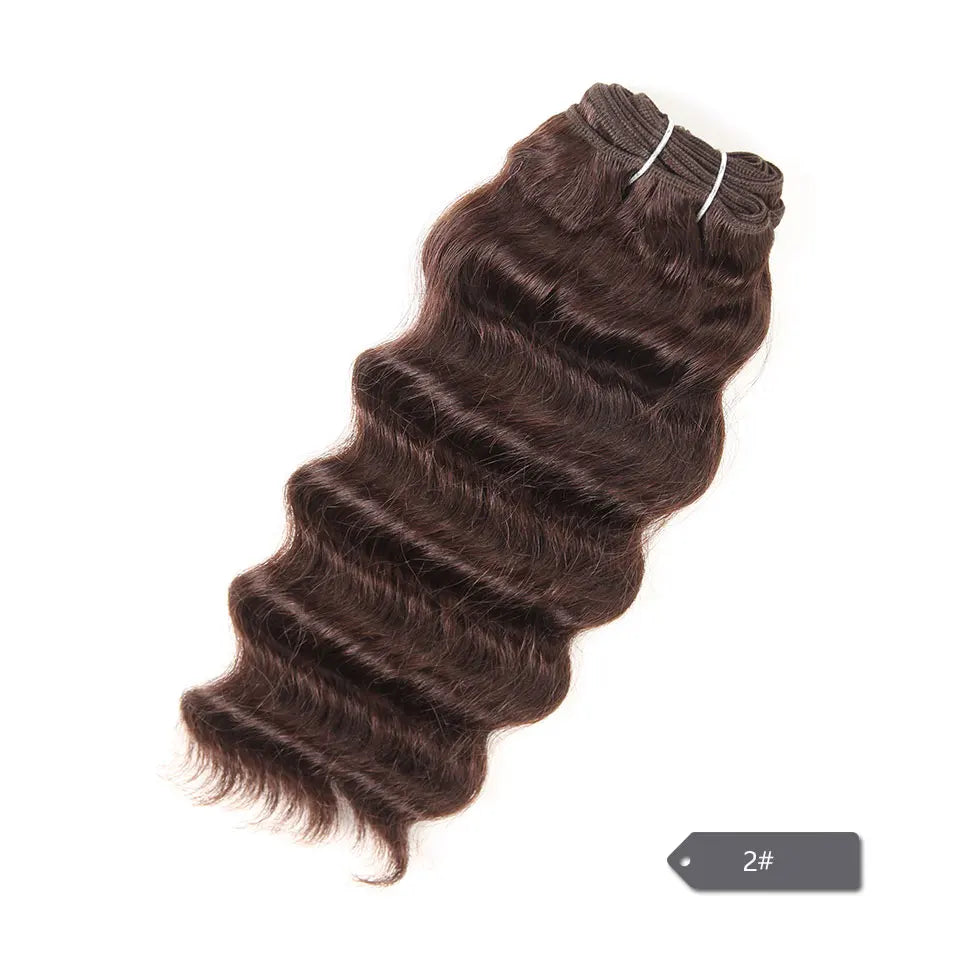 Sleek Brazilian Deep Wave Human Hair Weave Bundles Deal Nature Deep Wave Hair 1 Piece Only  27 99J Burgundy Remy Hair Extension