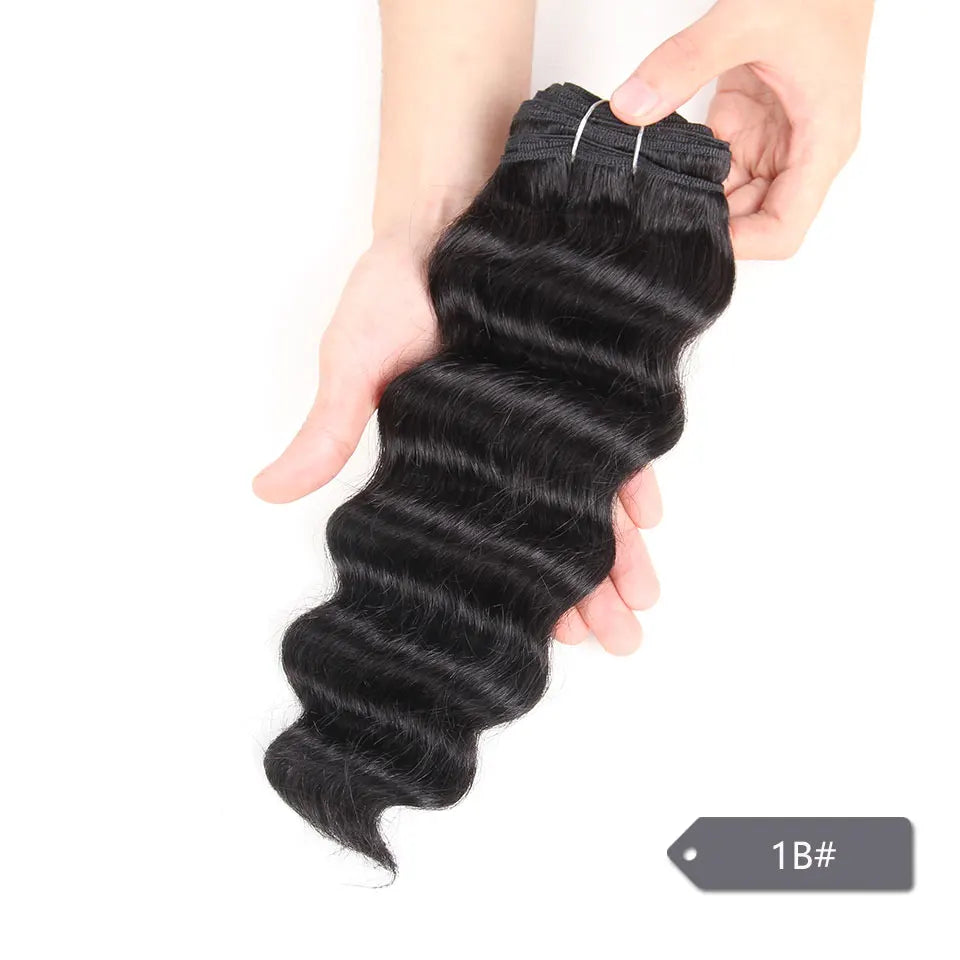 Sleek Brazilian Deep Wave Human Hair Weave Bundles Deal Nature Deep Wave Hair 1 Piece Only  27 99J Burgundy Remy Hair Extension