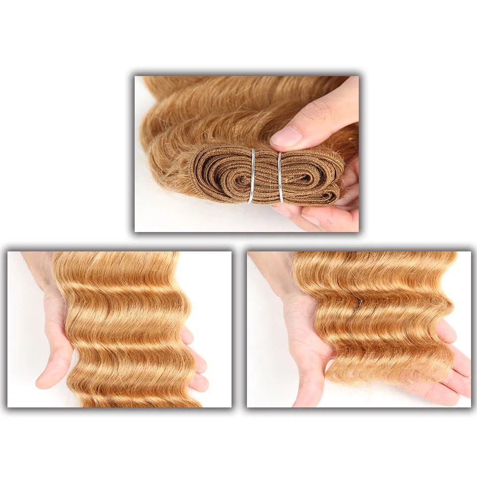 Sleek Brazilian Deep Wave Human Hair Weave Bundles Deal Nature Deep Wave Hair 1 Piece Only  27 99J Burgundy Remy Hair Extension