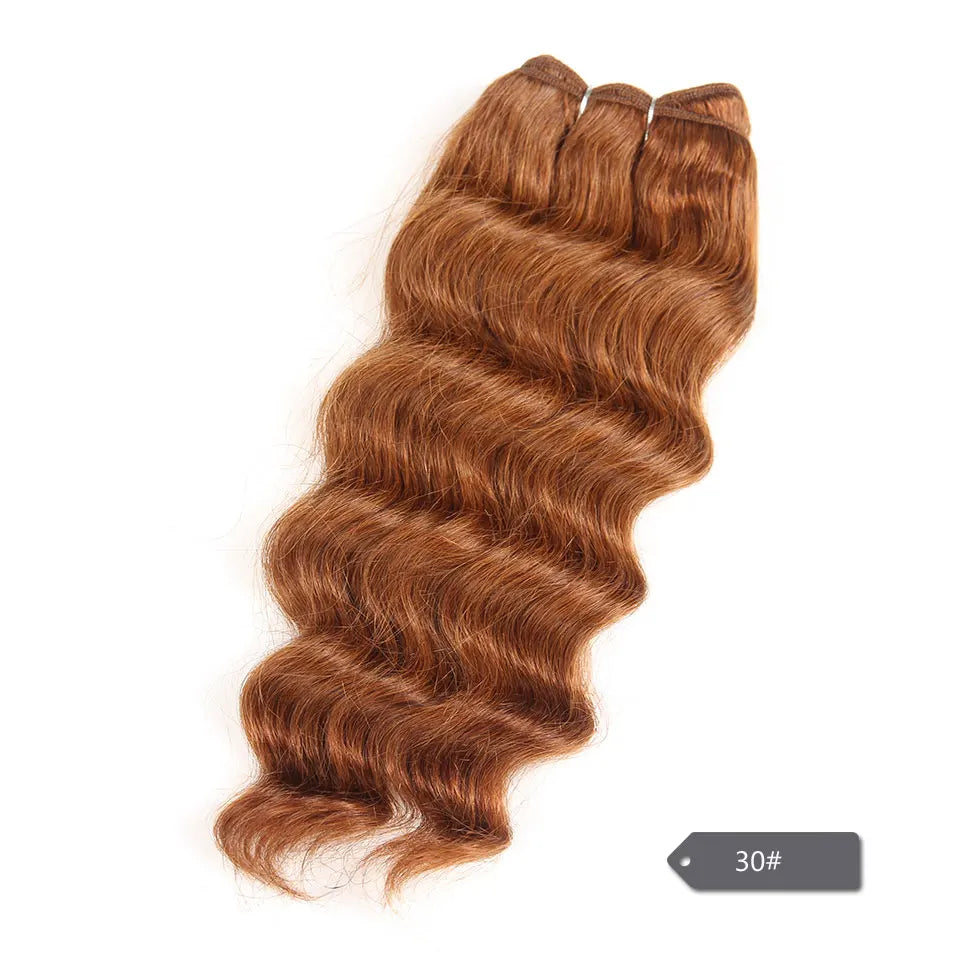 Sleek Brazilian Deep Wave Human Hair Weave Bundles Deal Nature Deep Wave Hair 1 Piece Only  27 99J Burgundy Remy Hair Extension