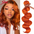 Sleek Brazilian Hair Weave Bundles Body Wave Bundles Blonde Hair Bundles 100% Remy Orange Human Hair Extension 3/4 Bundles