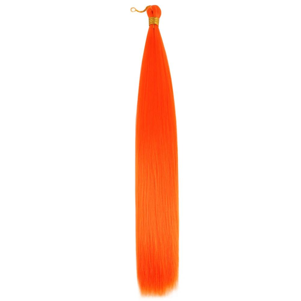 28 Inch Bone Straight Silky Crochet Braiding Hair 150g Synthetic Hair High Temperature Hair Extensions Hair Bundles for Women