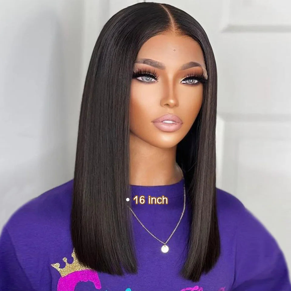 Ginger Short Bob Lace Front Wigs 100% Human Hair Wigs Bob Lace Wigs For Women Blonde Orange Straight Brazilian Hair Closure Wig