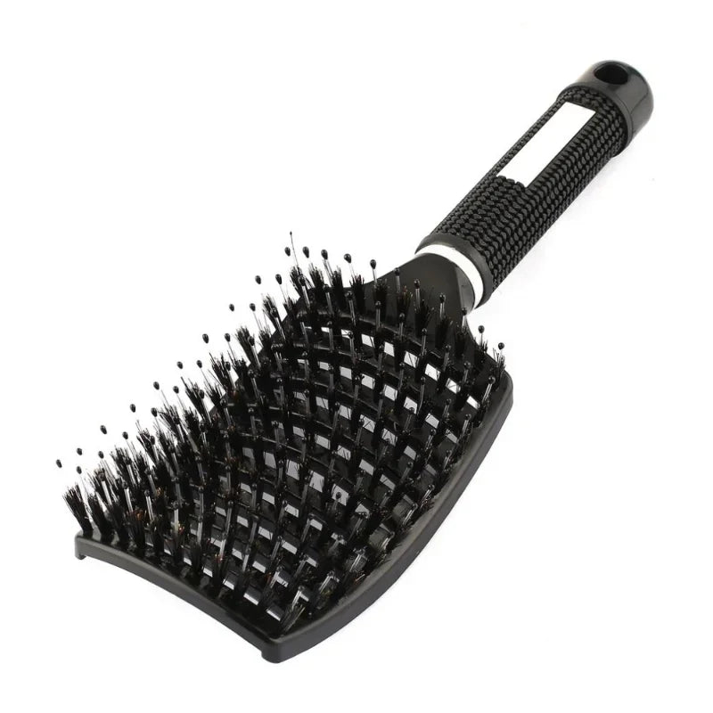 Hair Brush Exfoliating Hair Brush Bristle Women's Wet Curly Hair Comb Salon Hair Styling Tool，Special for Real Hair Wigs