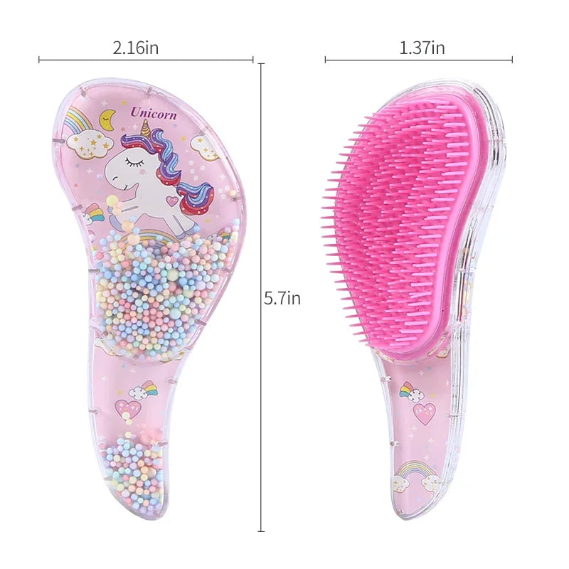 Star Magic Combs Anti-static Massage Unicorn Hair Brushes Tangle Detangle Shower Massage Hair Brush Special for Real Hair Wigs