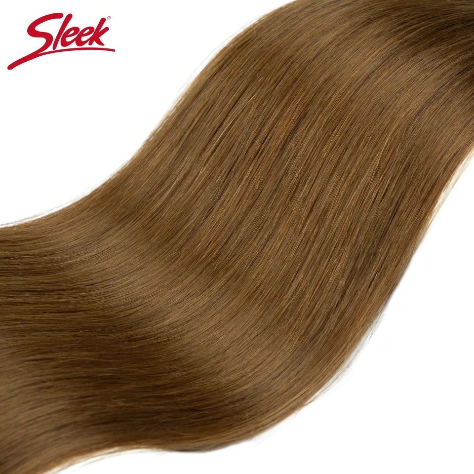 Sleek Peruvian Straight Human Hair Double Drawn Natural Human Hair Weave Bundles Highlight P4/27 P6/613 Remy Human Hair Bundle