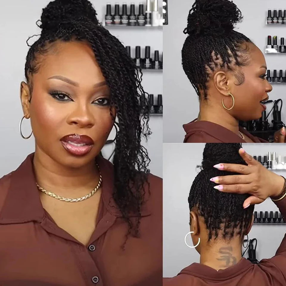 Sleek Brazilian Remy Hair Afro kinky Curly Bulk Human Hair For Braiding QVR 1 Bundle 50g/pc Natural Color Braids Hair No Weft