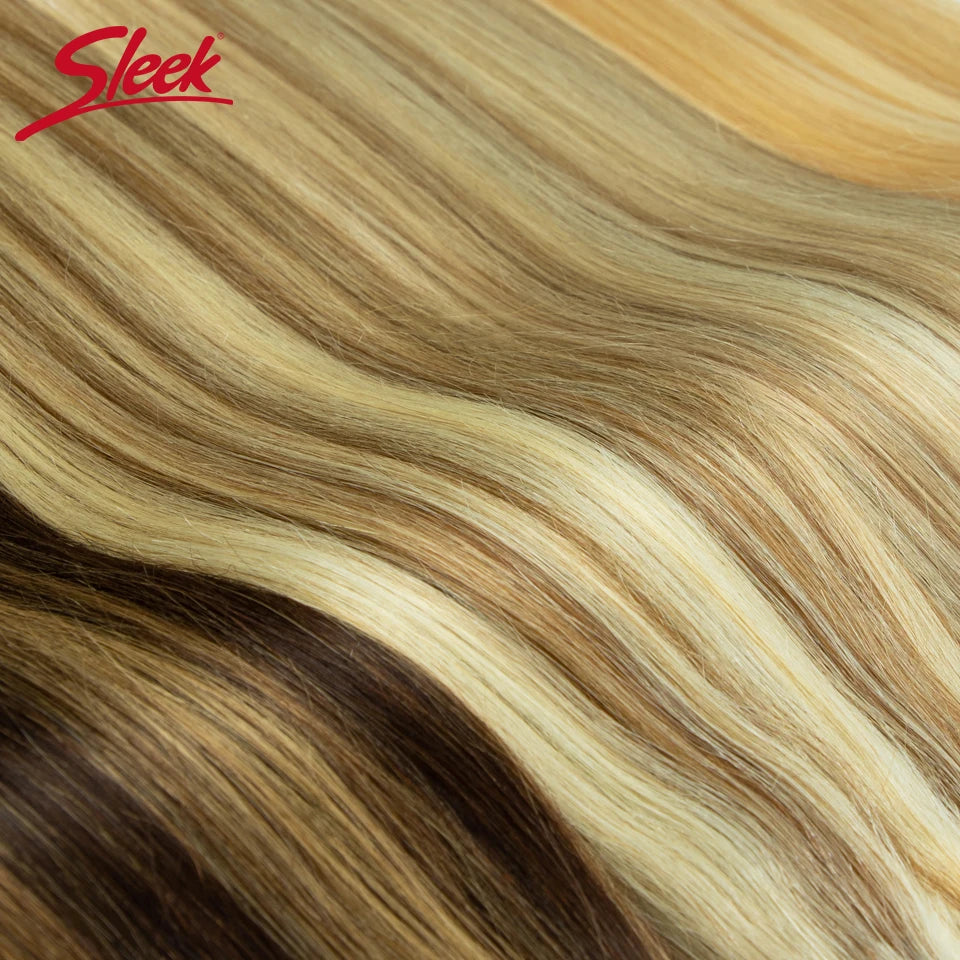Sleek Peruvian Straight Human Hair Double Drawn Natural Human Hair Weave Bundles Highlight P4/27 P6/613 Remy Human Hair Bundle