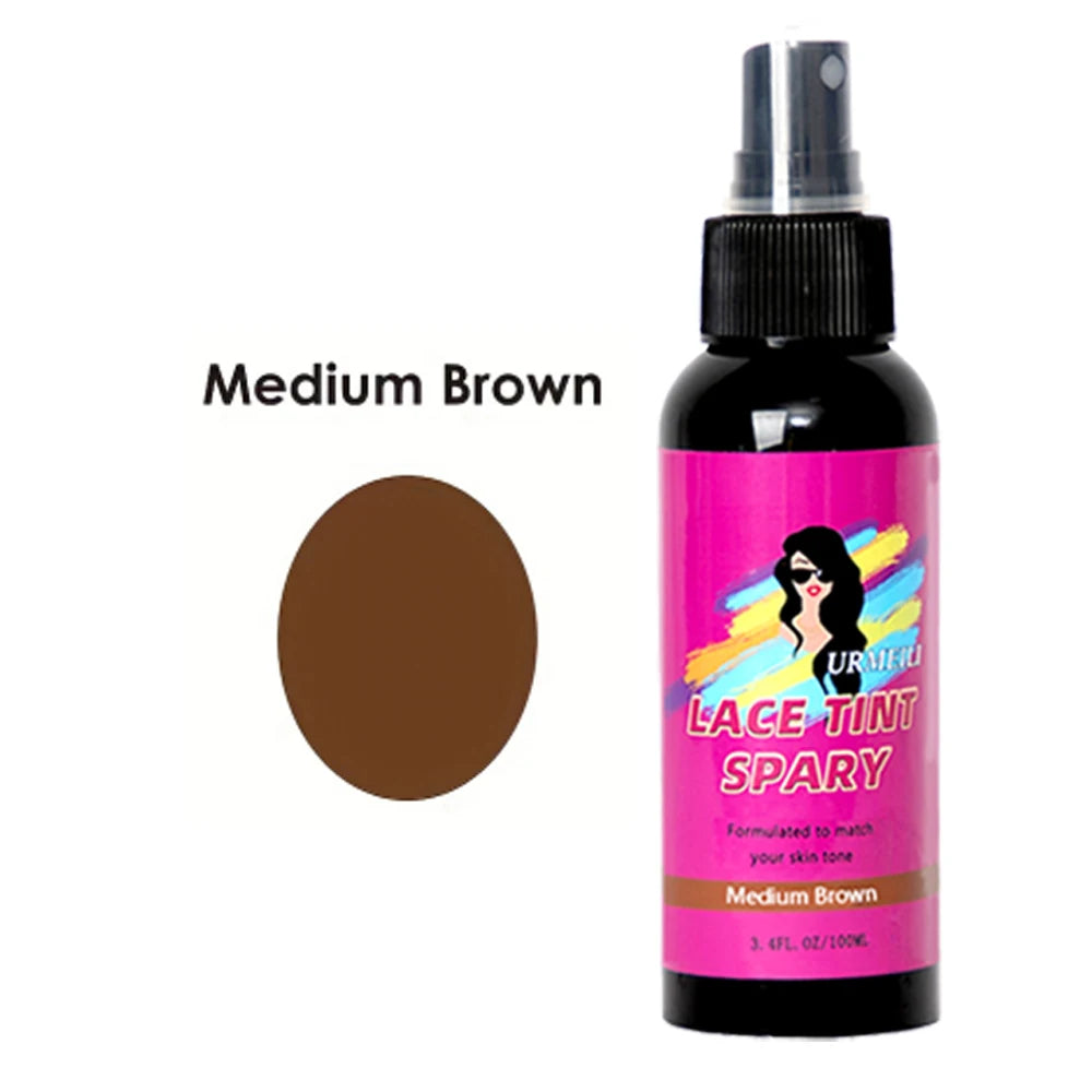 Lace Tint Spray for Wigs Tinted Melting Spray for Lace Grids Quick Drying Wig Knot Concealer 3.38 oz (100ml)