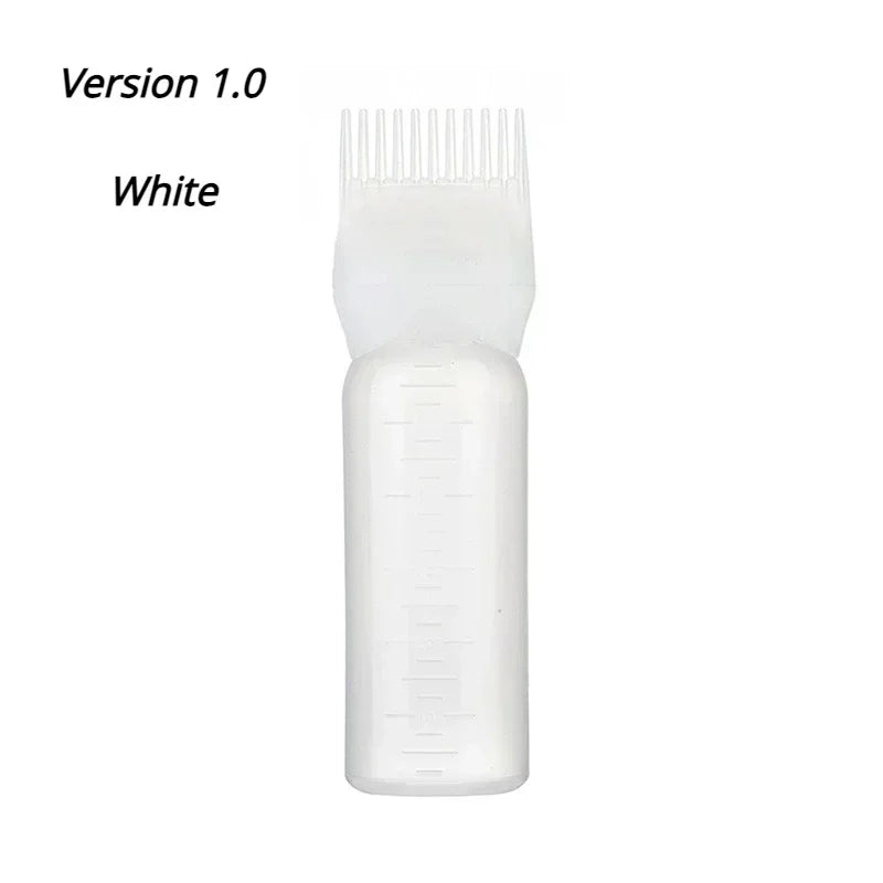 Silicone Shampoo Brush Scalp Massage Comb Hair Dye Oiling Bottle with Brush Salon Hair Styling Tool，Special for Real Hair Wigs