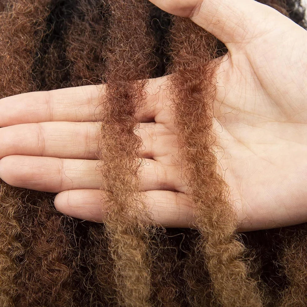1B/30/27 Synthetic Marley Hair 18 Inch Marley Twist Hair Afro Kinky Curly for Faux Locs Twist Hair Extensions 8strands/Pack
