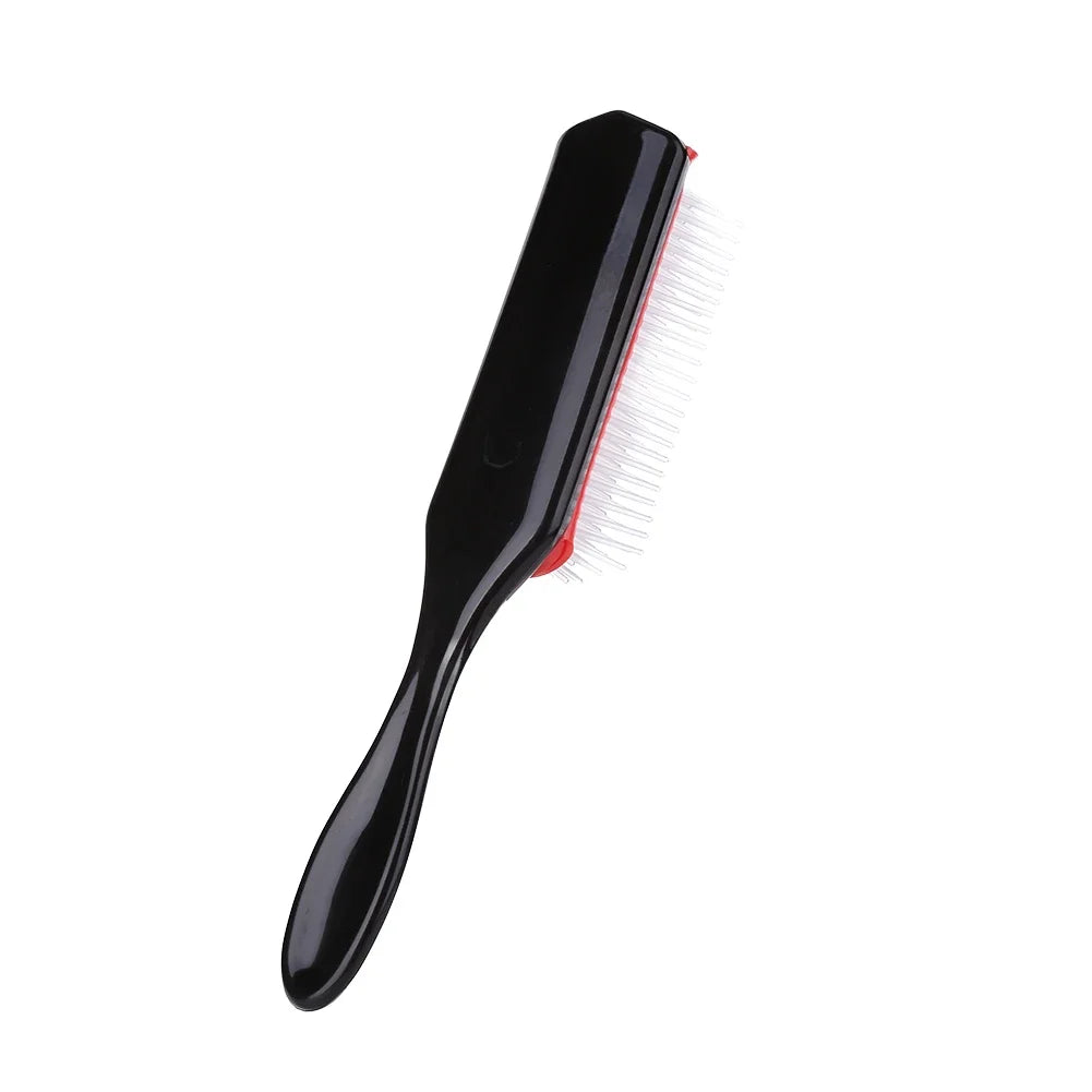 9-Rows Detangling Hair Brush Detangler Hairbrush Scalp Massager Straight Curly Wet Removable Brush Special for Real Hair Wigs