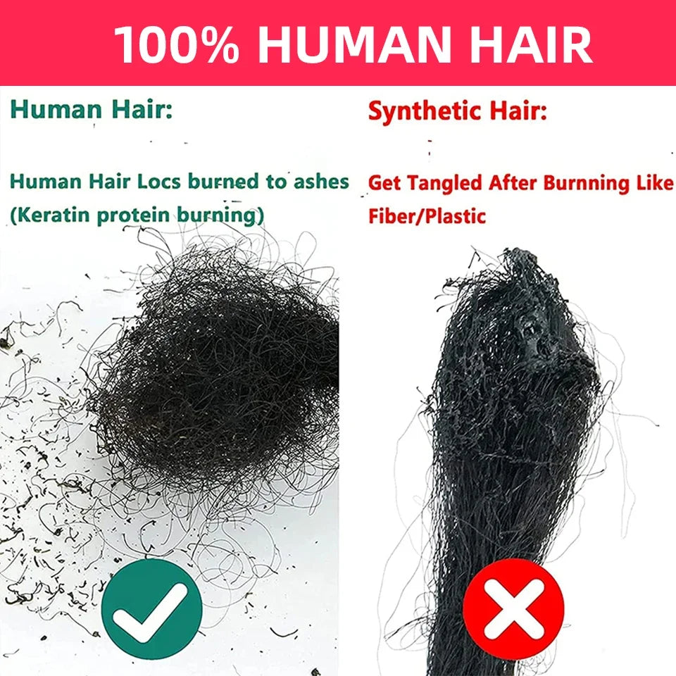 Brazilian Human Hair Dreadlocks Loc Extensions Kinky Straight Wholesale Crochet Braids  Remy Hair Extensions 10 20 40 60 Strands