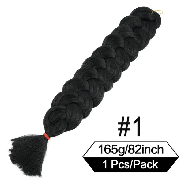 82inch Synthetic Kanekalon Crochet Hair 165g Pre Stretched Braiding Hair Bundle Jumbo Braids Hair Wholesale Extensions For Women