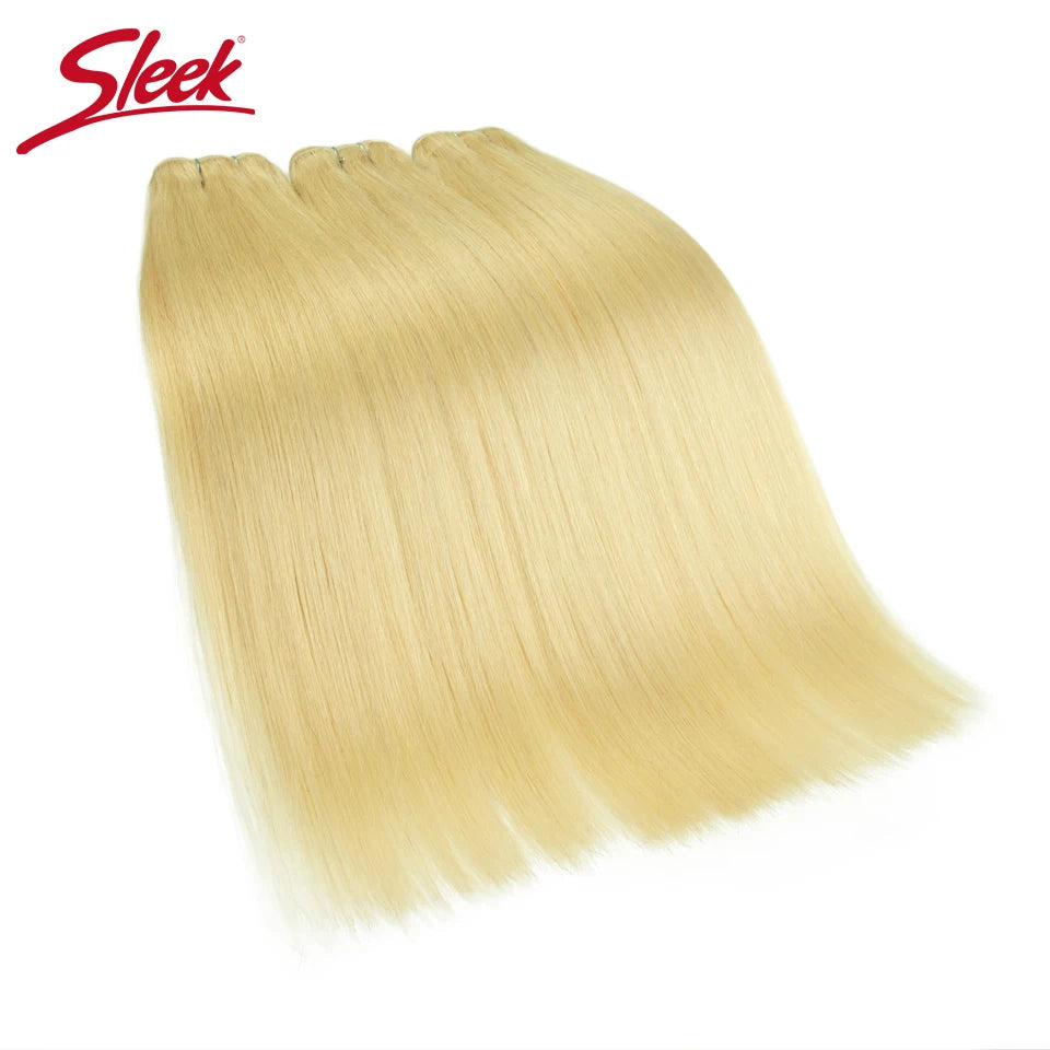 Sleek Peruvian Straight Human Hair Double Drawn Natural Human Hair Weave Bundles Highlight P4/27 P6/613 Remy Human Hair Bundle