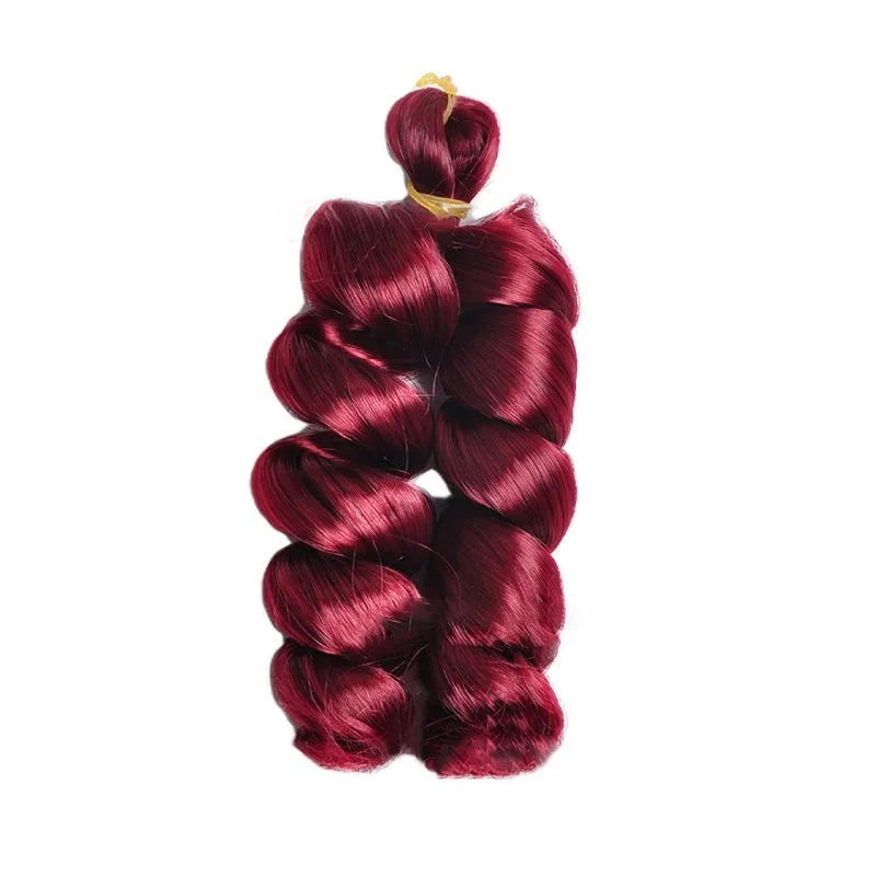 Synthetic Loose Wave Crochet Hair 12 Inch French Loose Curled Body Wave Woven Hair Water Wave Women's Wig Monochrome Mixed Color