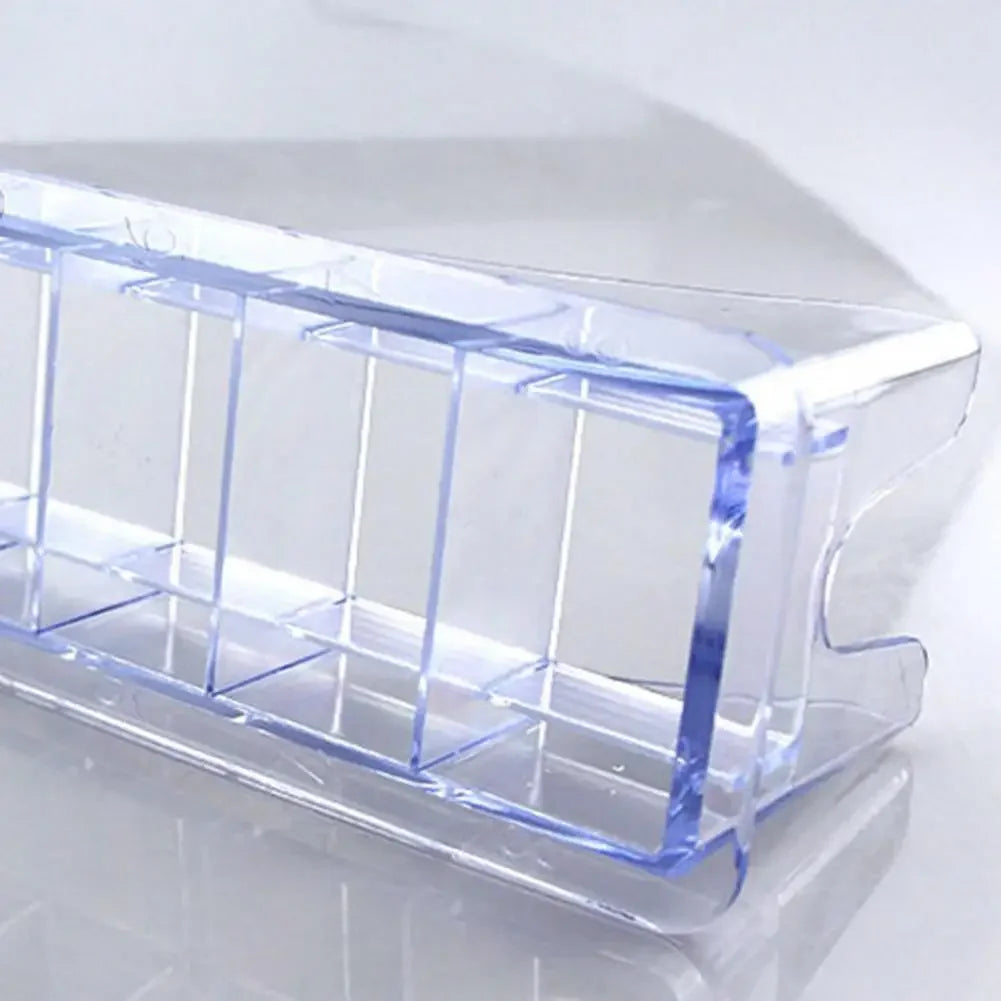 10 grid hair clip protective cover storage box, transparent rectangular guide comb storage box，Special for real hair wigs