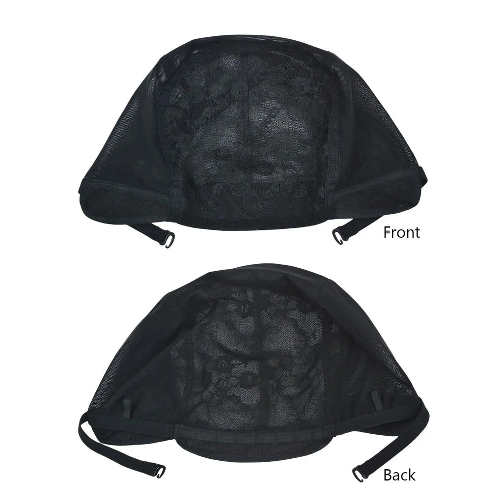 DIY New Wig Caps for Women Black Dome Cap For Wig with Adjustable Straps On The Back Glueless Hairnets Breathable Bald Cap