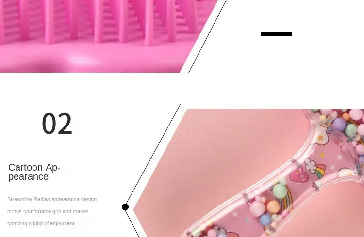 Star Magic Combs Anti-static Massage Unicorn Hair Brushes Tangle Detangle Shower Massage Hair Brush Special for Real Hair Wigs