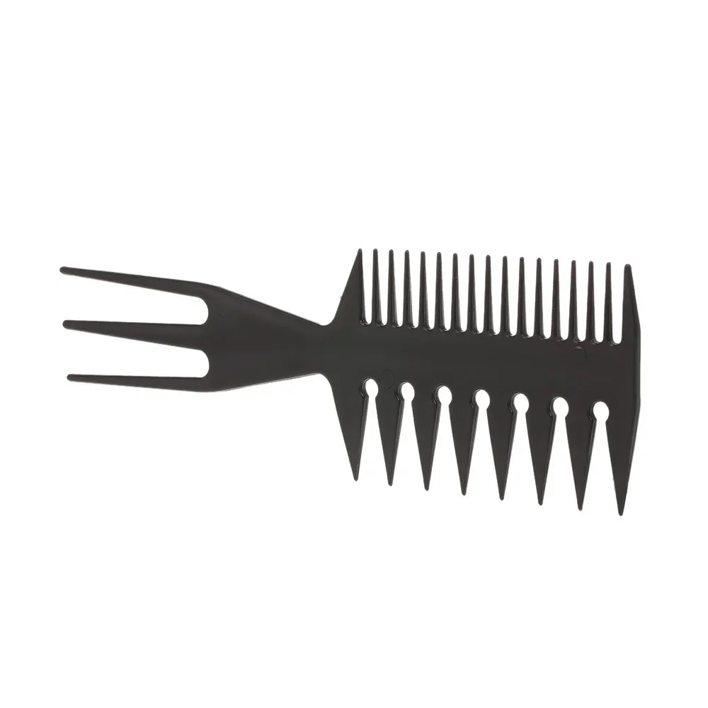 Three in one plastic wide tooth exfoliating comb, anti-static men's hair styling tool，Special for real hair wigs