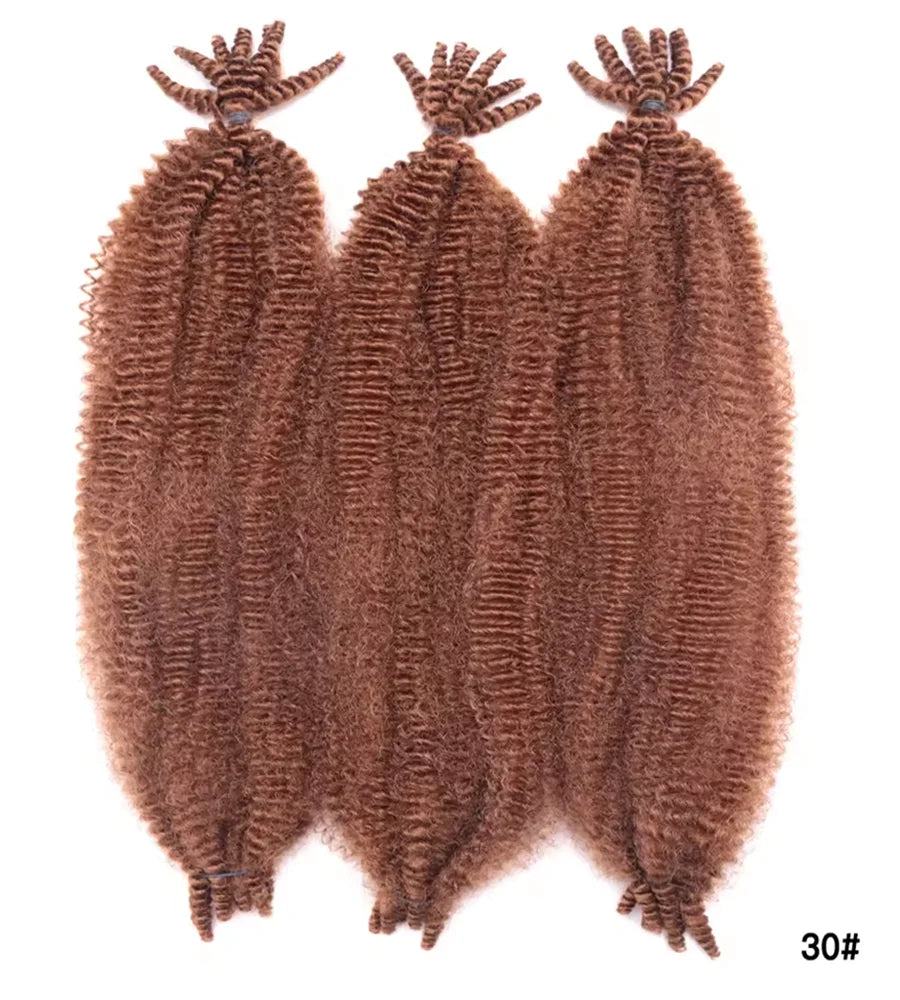 22 Inch Marley Crochet Braiding Hair Pre-Separated Synthetic Hair Extension 1/2/3 Packs Soft Spring Afro Twist Hair For Women