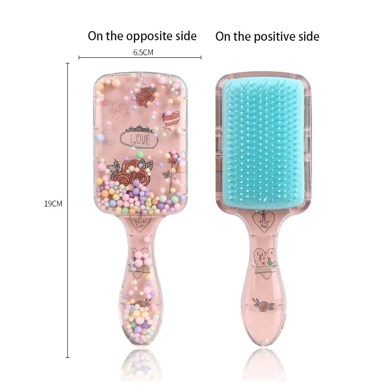 Cartoon Style Hair Brush Both Dry and Wet Massage Exfoliating Hair Brush Suitable Both Men and Women,Special for Real Hair Wigs