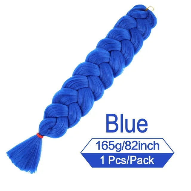 82inch Synthetic Kanekalon Crochet Hair 165g Pre Stretched Braiding Hair Bundle Jumbo Braids Hair Wholesale Extensions For Women