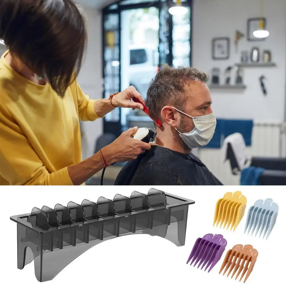 10 grid hair clip protective cover storage box, transparent rectangular guide comb storage box，Special for real hair wigs