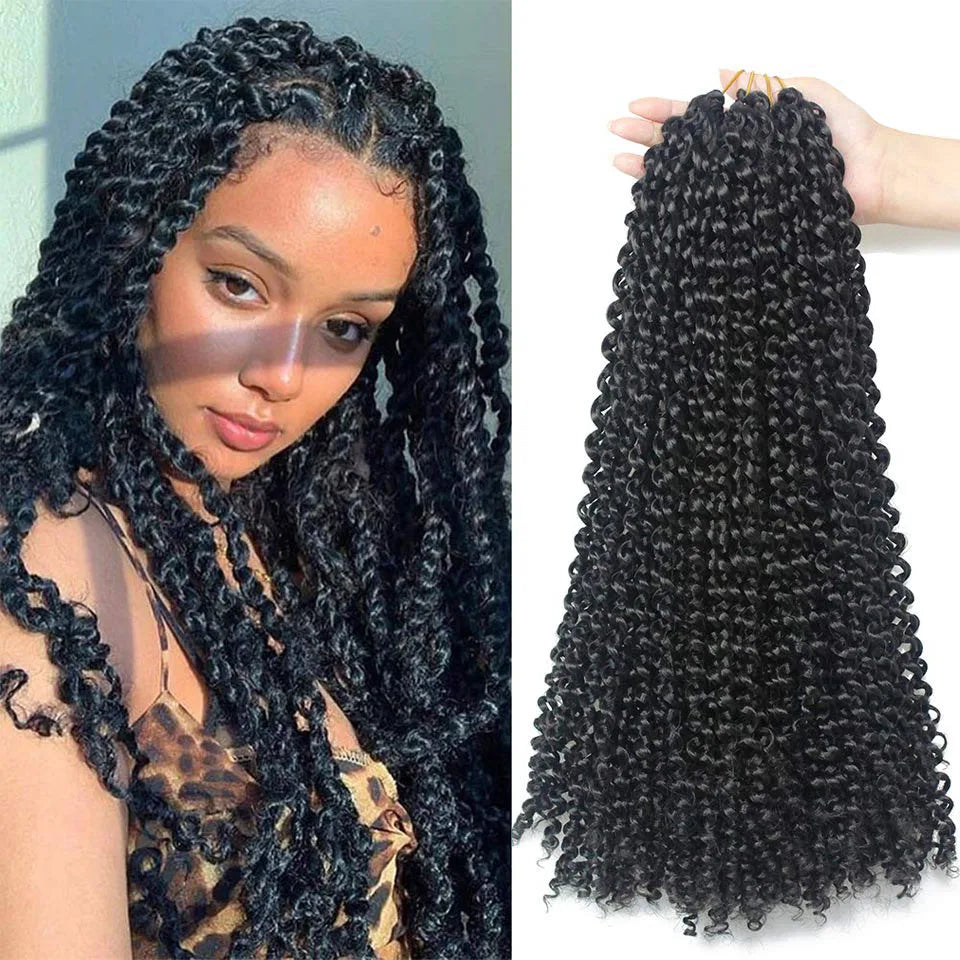 Passion Twist Crochet Braid Hair Synthetic Extensions For Women Ombre Color Passion Braiding Hair 18inch Crochet Hair