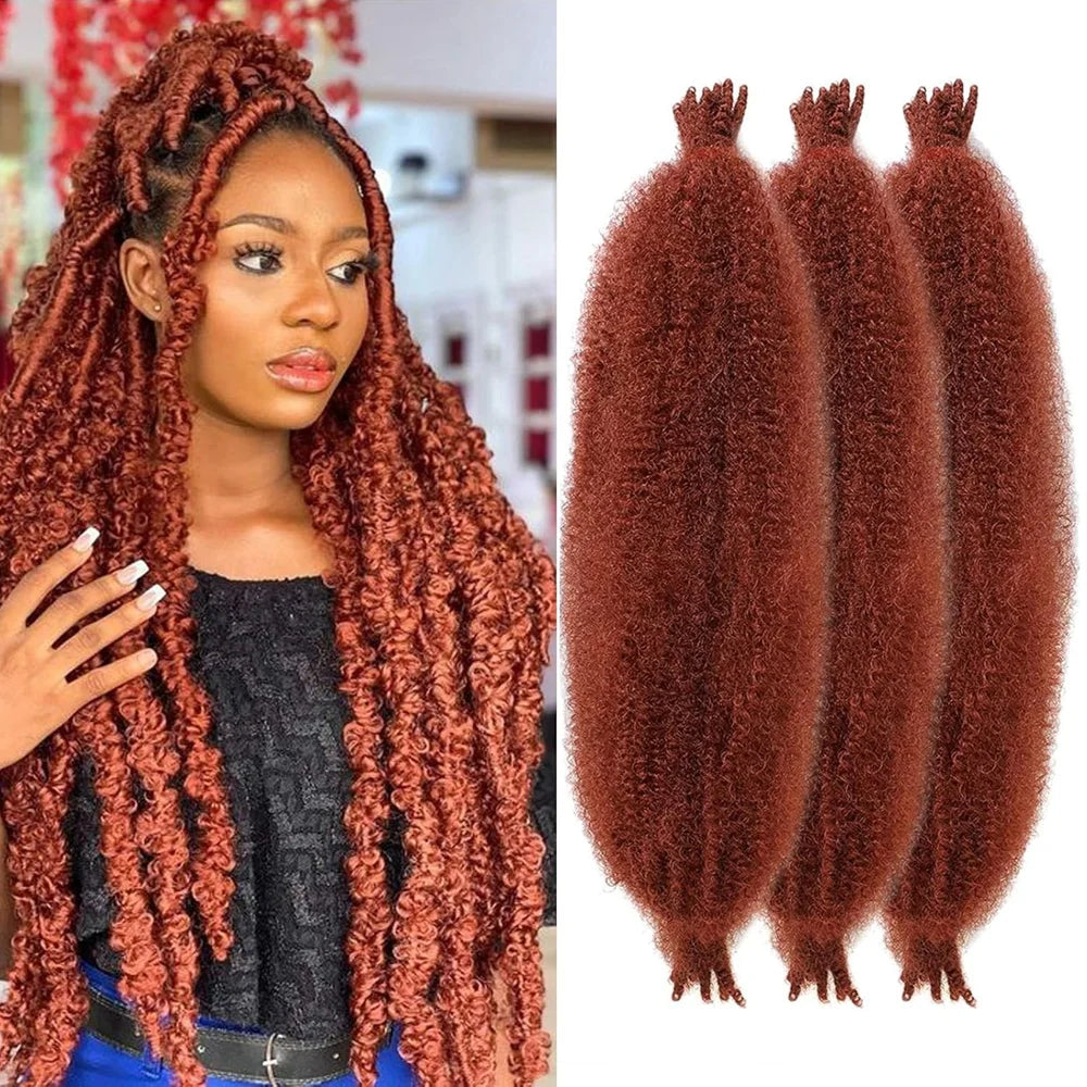 22 Inch Marley Crochet Braiding Hair Pre-Separated Synthetic Hair Extension 1/2/3 Packs Soft Spring Afro Twist Hair For Women
