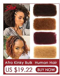 Big Sale Afro Kinky Bulk Human Hair For Braid Twists Curly Hair Extension Peruvian Hair For Dreadlock Extension Create Dreadlock
