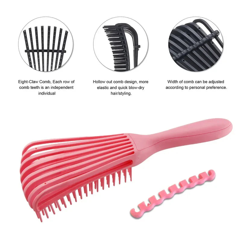 Comb for exfoliating scalp massage female exfoliating styling curly hair hair salon care tools，Special for real hair wigs