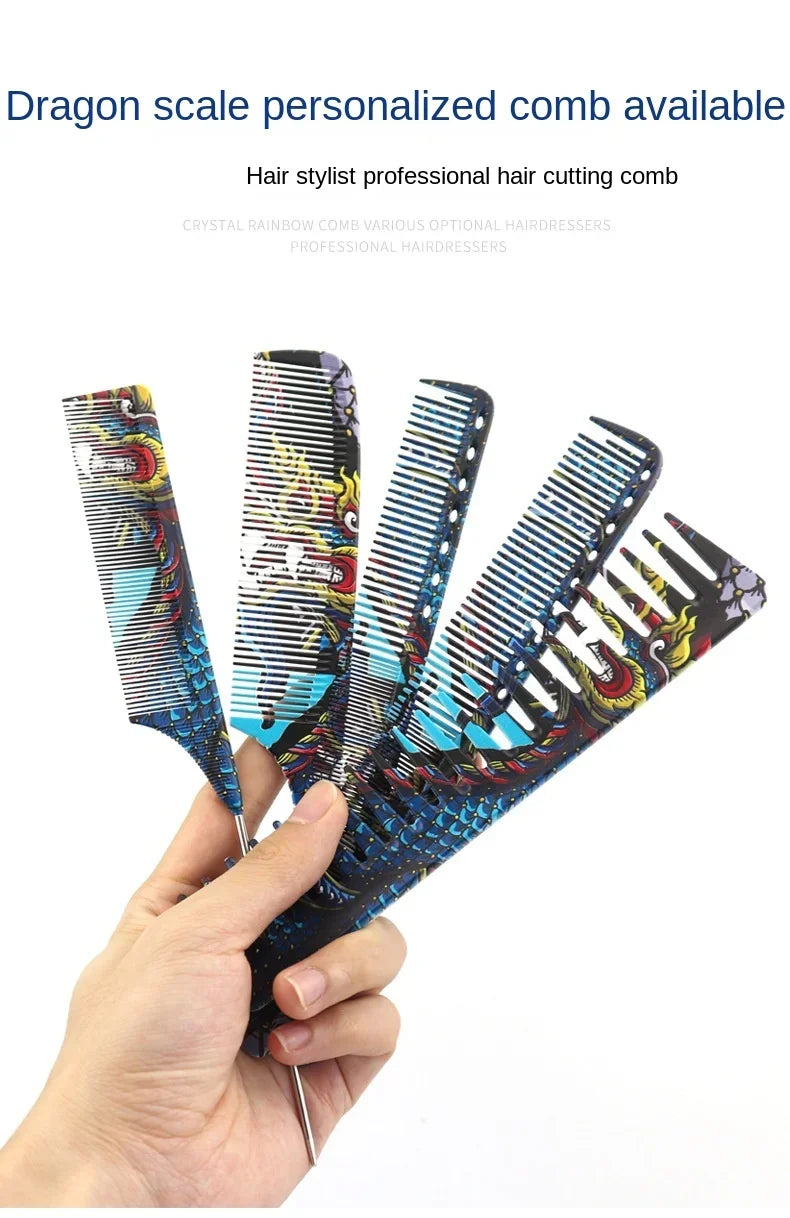 Chinese Dragon Personality Hair Cutting Comb Salon Hair Stylist Professional Male Pointed Tail Comb Special for Real Hair Wigs