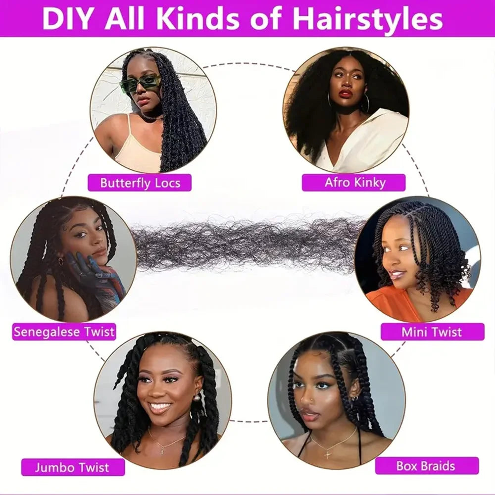 18 Inch 24strands/Pack Synthetic Marley Twist Hair Afro Kinky Curly for Faux Locs Twist Hair Senegalese Twists Hair Extensions