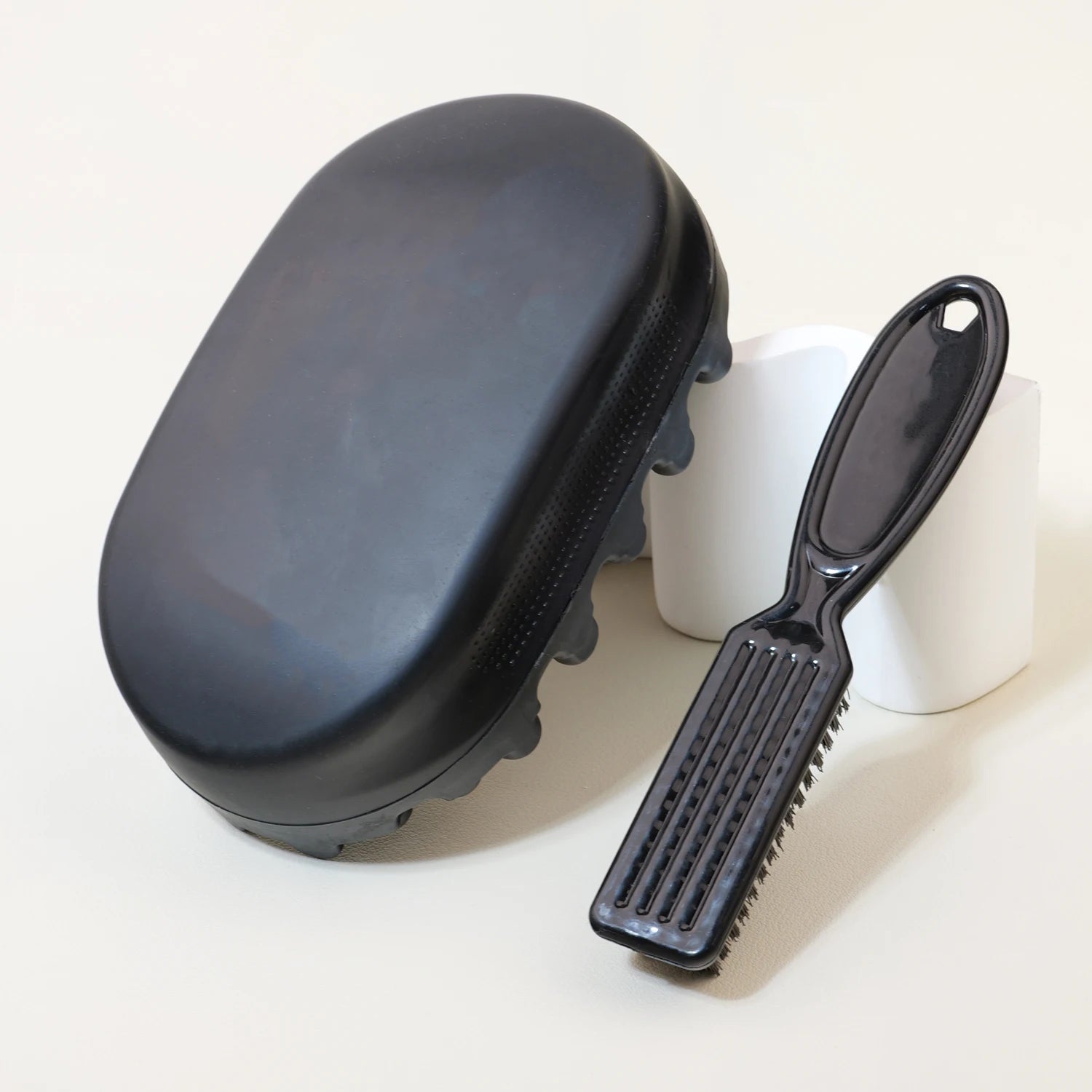 2-piece set of African curly hair magic sponge comb and dual-purpose oily beard styling comb,Special for real hair wigs