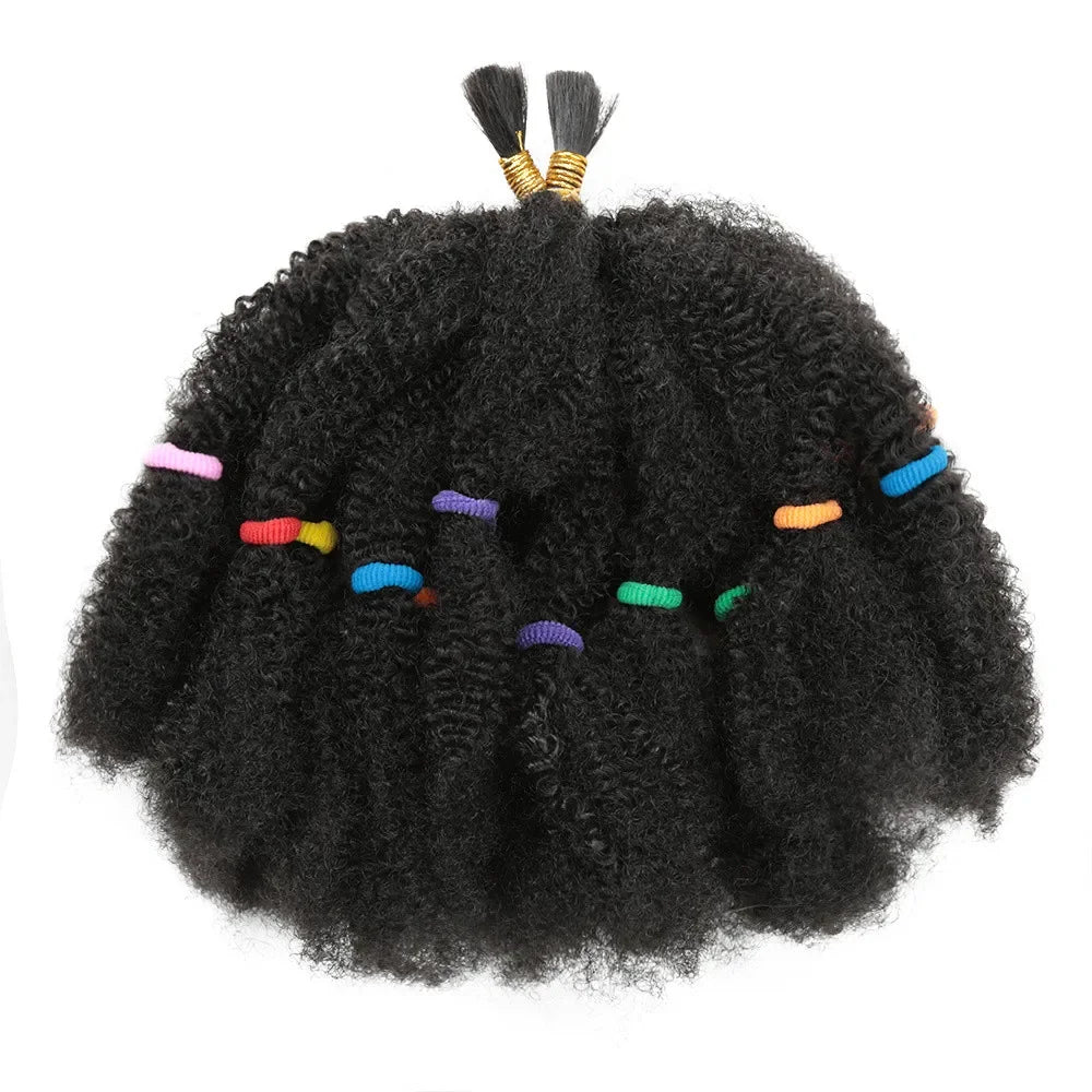 Afro Kinky Twist Braiding Hair 12 Inch Pre Fluffied Afro Kinky Hair Synthetic Bulk Hair Extensions For Women Ombre Braiding Hair