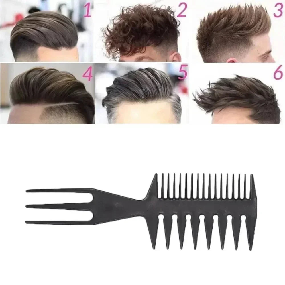 Professional Double Side Tooth Combs Fish Bone Shape Hair Brush Barber Hair Cutting Coloring Brush Special for Real Hair Wigs