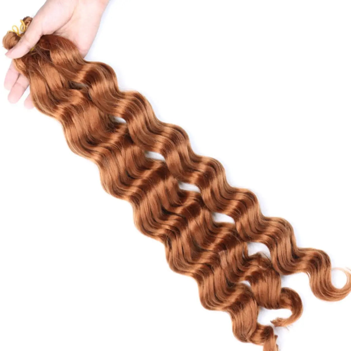 22Inch Synthetic Deep Wave Bulk Hair For Braiding Curly Ombre Brown Blonde Daily Extensions No Weft Faux Braiding Hair For Women