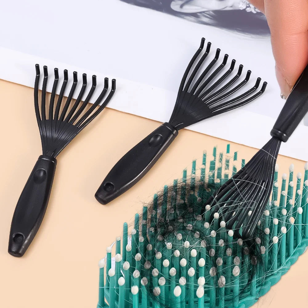 Plastic Mini Comb Cleaner Embedded Hair Brush Hair Remover Household Handle Cleaning Brushes Cleaners Special for real hair wigs