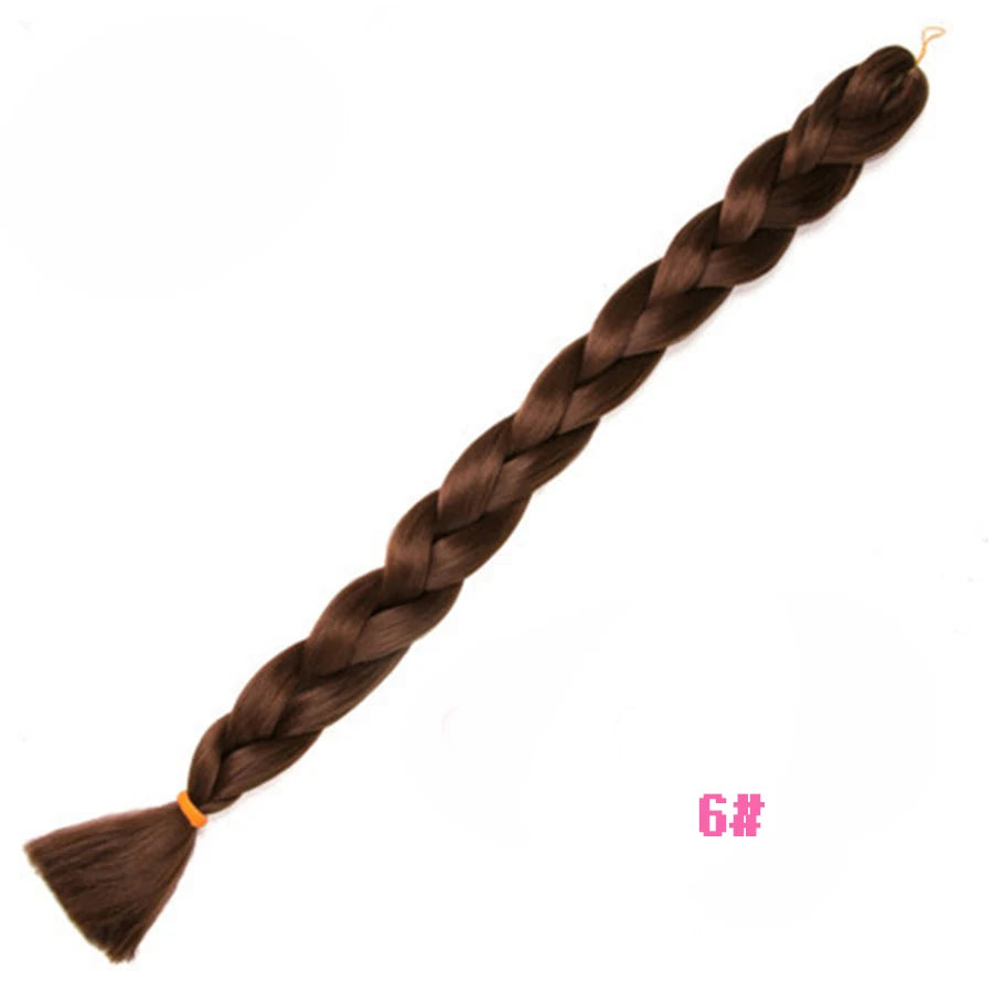 VERVES Braiding Hair 100 cm Synthetic Heat Fiber Braid 165g/Piece Women Pure Color Jumbo Braid Hair Extensions Pink