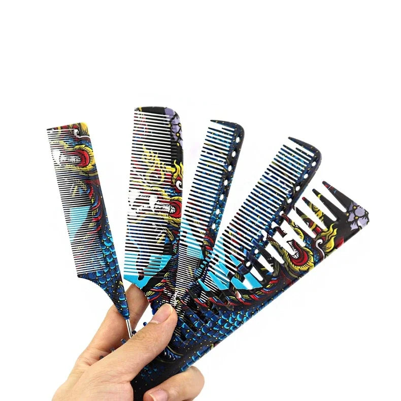Chinese Dragon Personality Hair Cutting Comb Salon Hair Stylist Professional Male Pointed Tail Comb Special for Real Hair Wigs