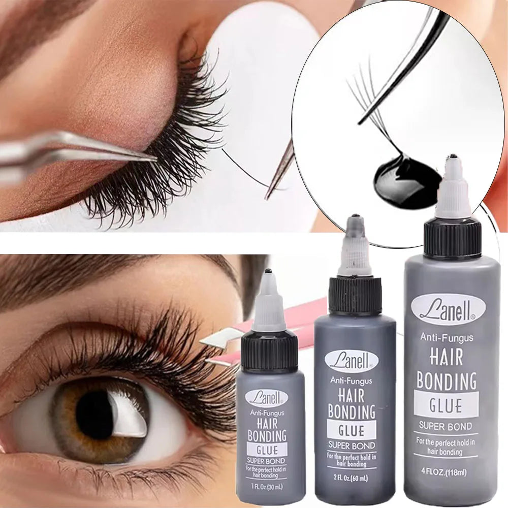 1/2/4oz Bonding Glue Eyelash Extension Glue Strong Hold Adhesive for Lash Waterproof Glue  Professional Invisible Bond Fast Dryi