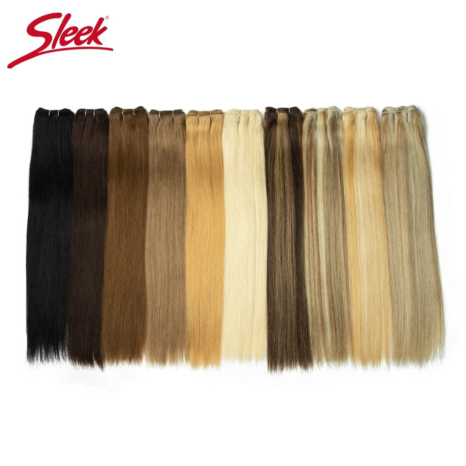 Sleek Peruvian Straight Human Hair Double Drawn Natural Human Hair Weave Bundles Highlight P4/27 P6/613 Remy Human Hair Bundle