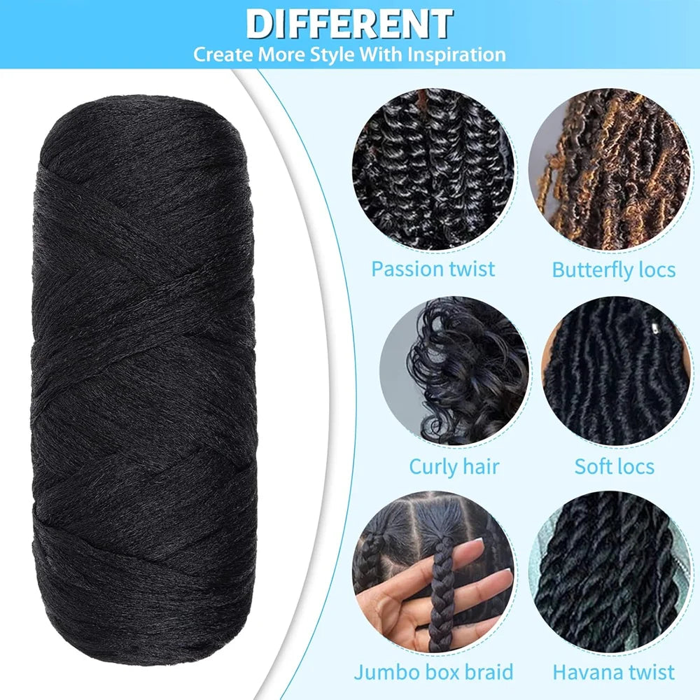 Black Brazil Wool Hair Acrylic Extension Yaki Synthetic Hair Senegalese Twist Faux Locs Wraps Jumbo Crochet Braiding Hair